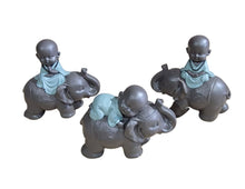 Load image into Gallery viewer, Buddha Riding Elephant Set Of 3, 13x12cm
