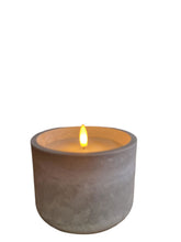 Load image into Gallery viewer, Led Cement Circular Candlepot 12x8cm
