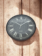 Load image into Gallery viewer, Black Cream &amp; Black Wall Clock 40cm
