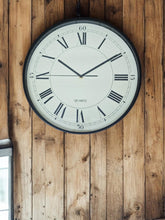 Load image into Gallery viewer, White Cream &amp; Black Wall Clock 40cm
