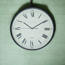 Load image into Gallery viewer, White Cream &amp; Black Wall Clock 40cm
