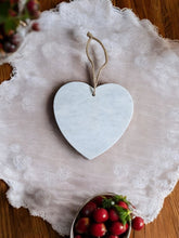 Load image into Gallery viewer, White Heart Chopping Board 24x26cm
