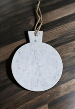 Load image into Gallery viewer, White Round Marble Chopping Board 31x25cm
