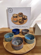 Load image into Gallery viewer, Tapas Dishes On Bamboo Tray Set Of 5 Bowls
