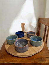 Load image into Gallery viewer, Tapas Dishes On Bamboo Tray Set Of 5 Bowls
