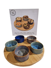 Load image into Gallery viewer, Tapas Dishes On Bamboo Tray Set Of 5 Bowls
