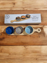 Load image into Gallery viewer, Tapas Dishes On Bamboo Tray Set Of 3 Bowls
