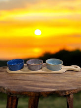 Load image into Gallery viewer, Tapas Dishes On Bamboo Tray Set Of 3 Bowls
