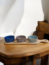 Load image into Gallery viewer, Tapas Dishes On Bamboo Tray Set Of 3 Bowls
