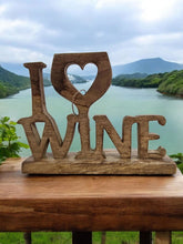 Load image into Gallery viewer, I Love Wine Wooden Decoration 31cm
