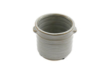 Load image into Gallery viewer, Ceramic Grey Ribbed Planter With Handles 12.5cm
