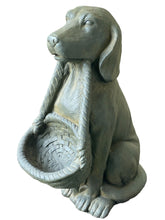 Load image into Gallery viewer, Stone Effect Grey Dog Basket Birdfeeder
