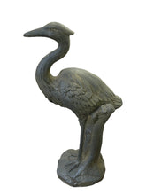 Load image into Gallery viewer, Stone Effect Grey Heron Statue
