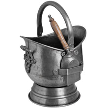 Load image into Gallery viewer, Antique Pewter Coal Bucket with Shovel
