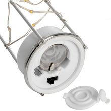 Load image into Gallery viewer, Frosted Glass Lantern with Rope Detail and Interior LED
