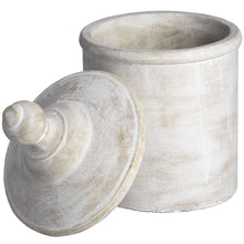 Load image into Gallery viewer, Large Antique White Cannister
