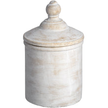 Load image into Gallery viewer, Large Antique White Cannister
