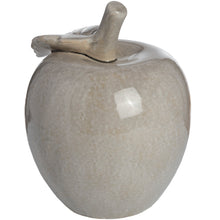 Load image into Gallery viewer, Antique Grey Large Ceramic Apple
