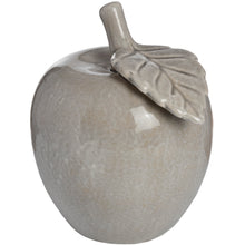 Load image into Gallery viewer, Antique Grey Large Ceramic Apple
