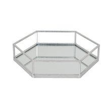 Load image into Gallery viewer, Silver Hexagon Set Of Two Trays
