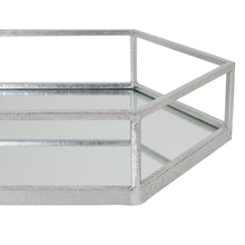 Load image into Gallery viewer, Silver Hexagon Set Of Two Trays
