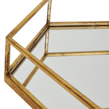 Load image into Gallery viewer, Gold Hexagon Set Of Two Trays
