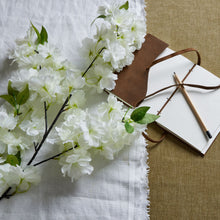 Load image into Gallery viewer, Large White Full Cherry Blossom Stem
