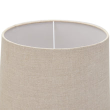 Load image into Gallery viewer, Delaney Grey Bead Candlestick Lamp With Linen Shade
