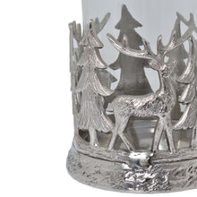 Load image into Gallery viewer, Silver Stag Scene Hurricane Lantern
