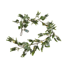 Load image into Gallery viewer, LED Winter Garland With Eucalyptus And Lambs Ear
