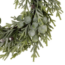 Load image into Gallery viewer, Frosted Pine And Eucalyptus Wreath
