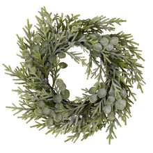 Load image into Gallery viewer, Frosted Pine And Eucalyptus Wreath
