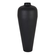 Load image into Gallery viewer, Matt Black Medium Hammered Vase Without Lid
