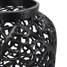 Load image into Gallery viewer, Black Cast Lattice Large Vase
