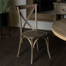 Load image into Gallery viewer, Light Oak Cross Back Dining Chair
