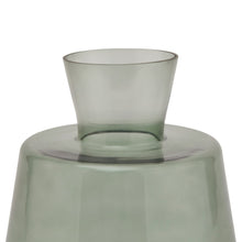 Load image into Gallery viewer, Smoked Sage Glass Ellipse Vase
