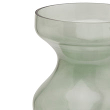 Load image into Gallery viewer, Smoked Sage Glass  Fluted Vase
