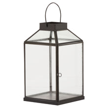 Load image into Gallery viewer, Glass Top Small Black Lantern
