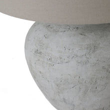 Load image into Gallery viewer, Darcy Antique White Round Table Lamp With Linen Shade
