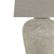 Load image into Gallery viewer, Athena Aged Stone Tall Table Lamp With Linen Shade
