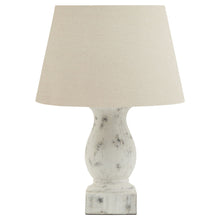 Load image into Gallery viewer, Darcy Antique White Pillar Table Lamp With Linen Shade
