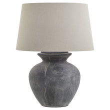 Load image into Gallery viewer, Amalfi Grey Round Table Lamp With Linen Shade
