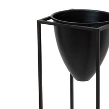 Load image into Gallery viewer, Large Matt Black Bullet Planter On Black Frame
