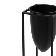 Load image into Gallery viewer, Matt Black Bullet Planter On Black Frame
