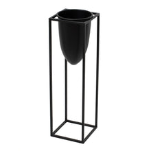 Load image into Gallery viewer, Matt Black Bullet Planter On Black Frame
