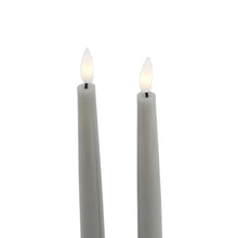 Load image into Gallery viewer, Luxe Collection S/2 Grey LED Wax Dinner Candles
