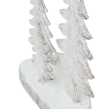 Load image into Gallery viewer, Small Three Snowy Pine Tree Sculpture
