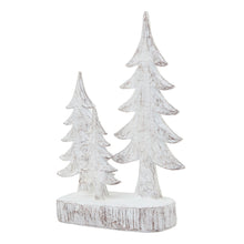 Load image into Gallery viewer, Small Three Snowy Pine Tree Sculpture
