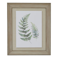 Load image into Gallery viewer, Watercolour Fern Duo In Washed Wood Frame
