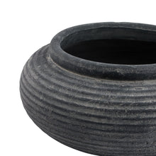 Load image into Gallery viewer, Amalfi Grey Round Ribbed Planter
